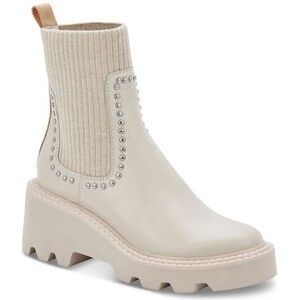 Dolce Vita Hoven Stud H2O Waterproof Chelsea Boots Chunky Sole Women Size 7.5